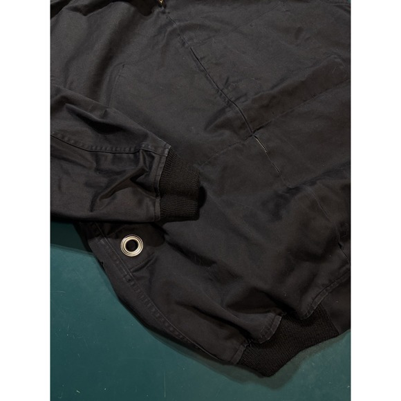 VTG 1991 French Police Dog Handler Bomber Jacket J. Veyrier Black 100L DMC Zip - Picture 7 of 16